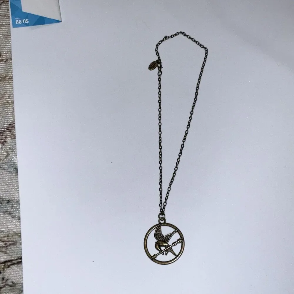 HUNGER GAMES Katniss Mockingjay Pendant Necklace Officially Licensed 2012 NEW